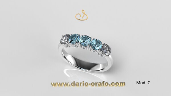 Veretta con Acquamarina 001 - immagine 3
