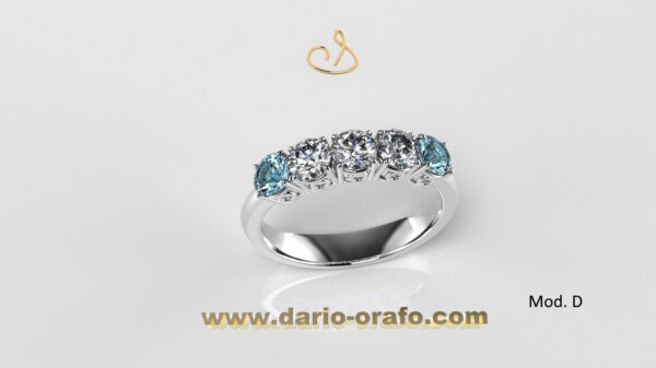 Veretta con Acquamarina 001 - immagine 4