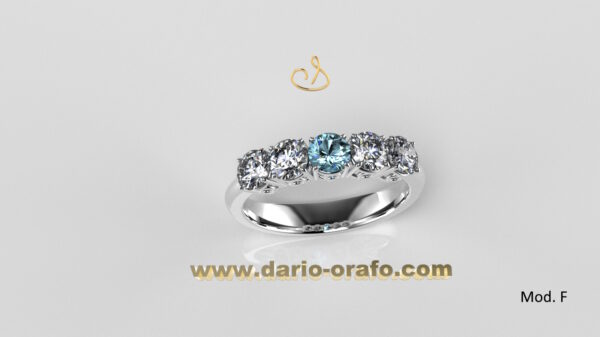 Veretta con Acquamarina 001 - immagine 6