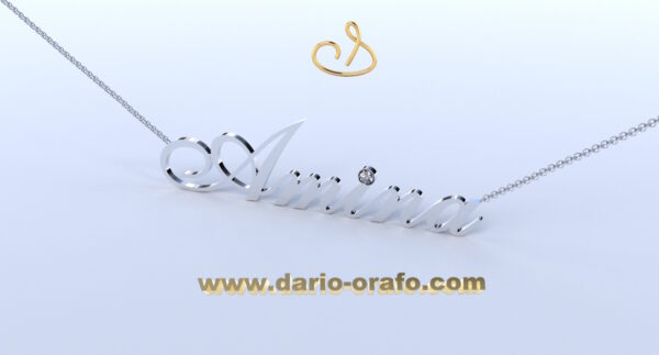 Catenina con Centrale 001 Collana con Nome