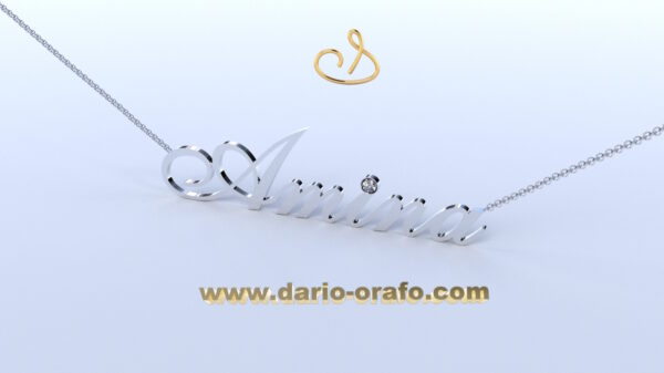 Catenina con Centrale 001 Collana con Nome