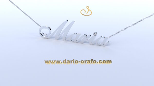 Catenina con Centrale 001 Collana con Nome - immagine 4