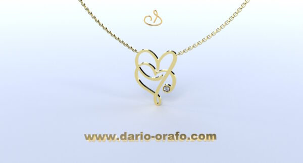 Catenina con Centrale 006 collana con cuore